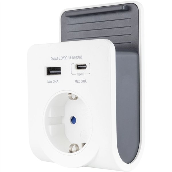 REV USB Ladegerät mit 240V Steck Dose plus USB-A&C     0020770112