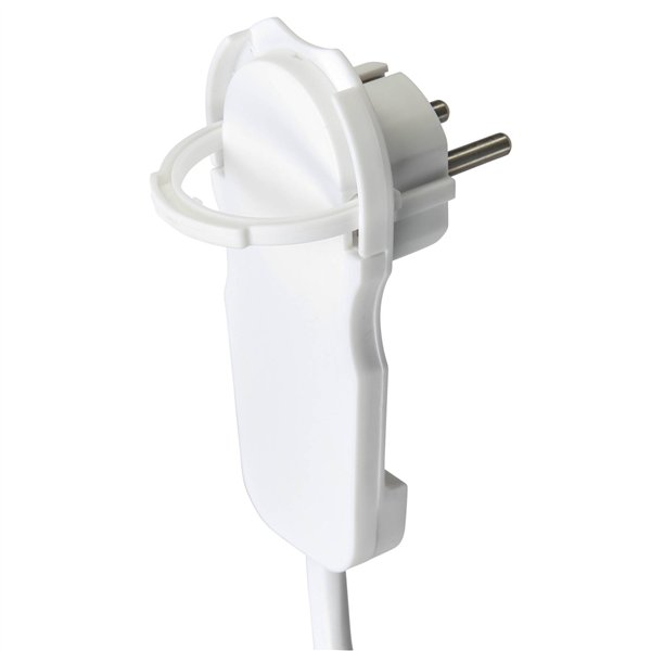 REV Presa multipla 2m 6 prese spina piatta con interr., bianco