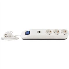 REV presa multipla ICE 3 prese USB e interr. 1,4m bianco 2