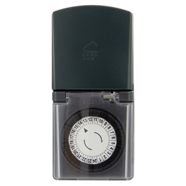 REV Timer meccanico uso esterno, nero     0025700409