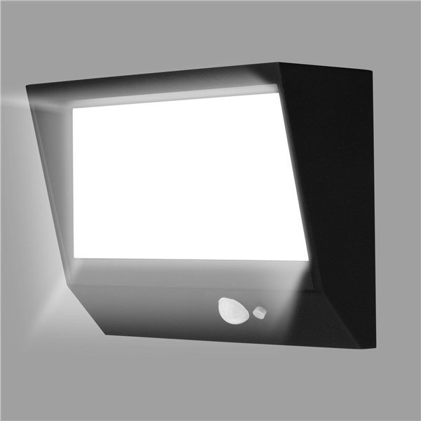 REV LED Solar Wandl.Lumus 110lm Alu schw.m.Bewegungsm.2022001300