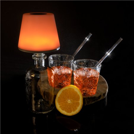 REV LED lampada bottiglia con b. Lamprusco Flame bianco/caldo