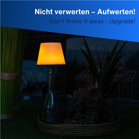 REV LED lampada bottiglia con b. Lamprusco Flame bianco/caldo