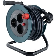 REV Kabeltrommel Mini 3-fach 10m petrol/schwarz        0010042100