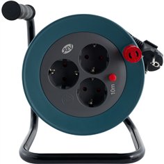 REV Kabeltrommel Mini 3-fach 10m petrol/schwarz        0010042100 2