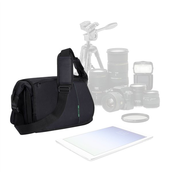 Rivacase 7450 Green Mantis borsa per fotocamera DSLR nero