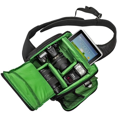 Rivacase 7470 Green Mantis borsa a tracolla DSLR nero