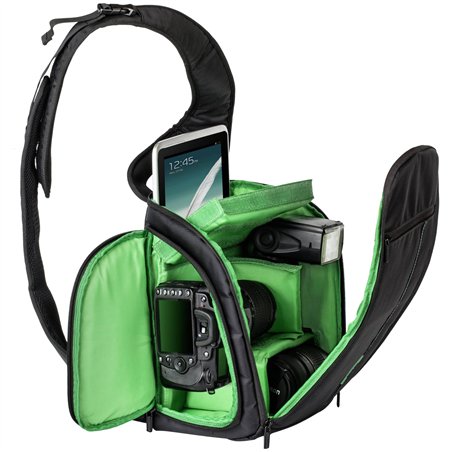 Rivacase 7470 Green Mantis borsa a tracolla DSLR nero