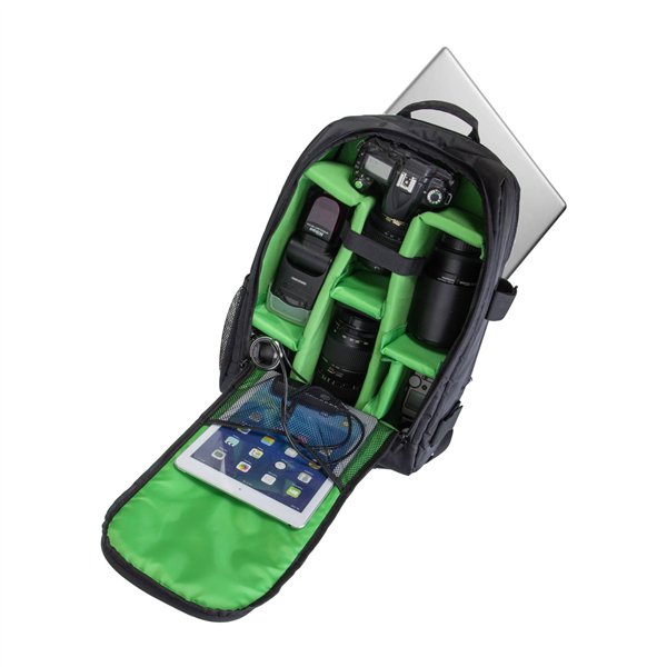 Rivacase 7490 Green Mantis zaino per fotocamera nero