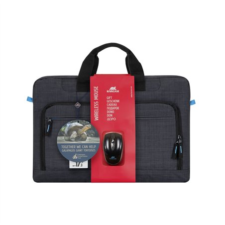 Rivacase 8058 Regent borsa 17.3  nero con mouse wireless