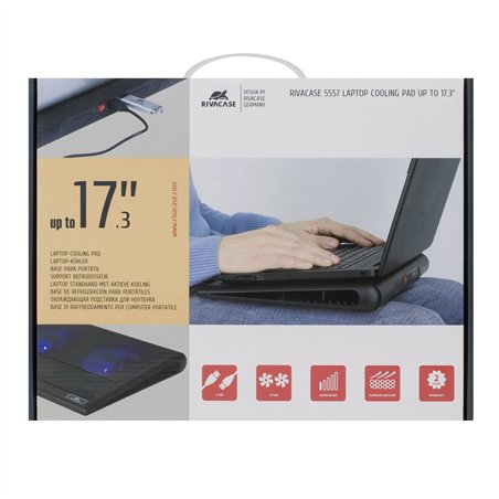 Rivacase 5557 base raffreddam. per notebook fino 43,9cm (17.3 )