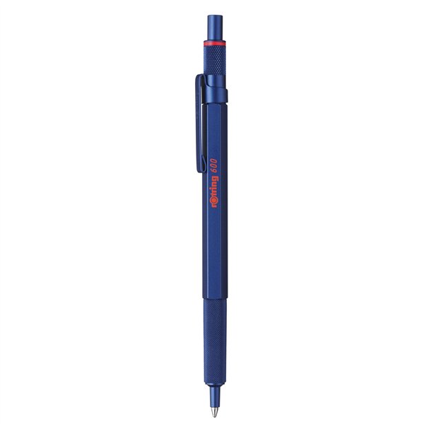 rotring 600 penna a sfera metallic-blu