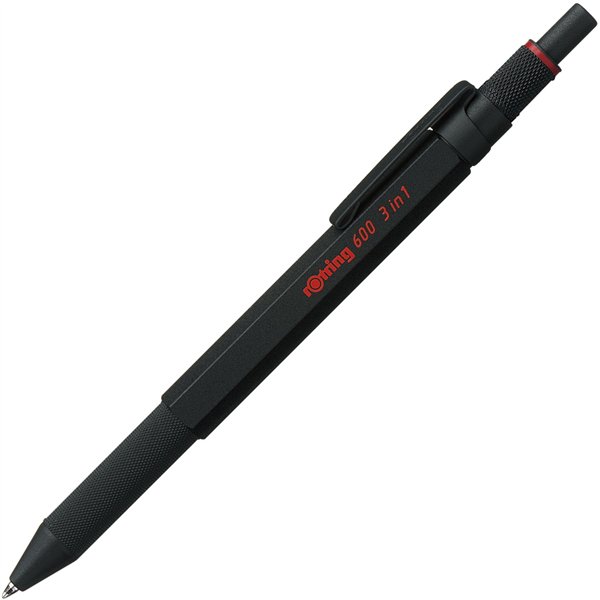 rotring 600 Multipen 3in1 nero matita punta f. penna sf. bl./r.