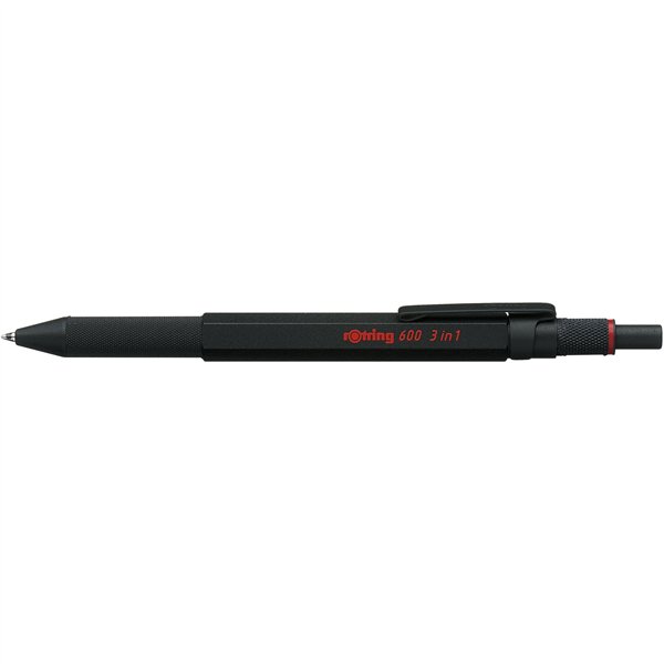 rotring 600 Multipen 3in1 nero matita punta f. penna sf. bl./r.