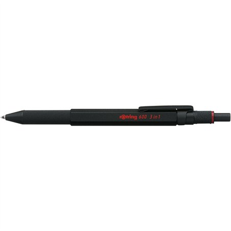 rotring 600 Multipen 3in1 nero matita punta f. penna sf. bl./r.