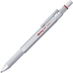 rotring 600 Multipen 3in1 arg. matita punta f. penna sf. bl./r.