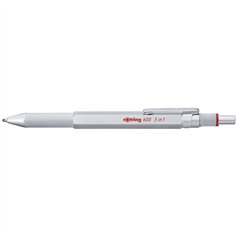 rotring 600 Multipen 3in1 arg. matita punta f. penna sf. bl./r. 2
