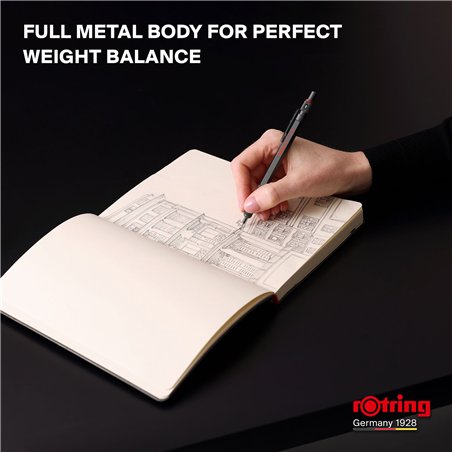 rotring 600 matita a mina fine col. graphite 0,5 mm