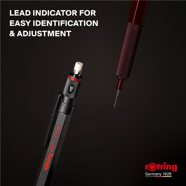 rotring 600 matita a mina fine col. graphite 0,5 mm