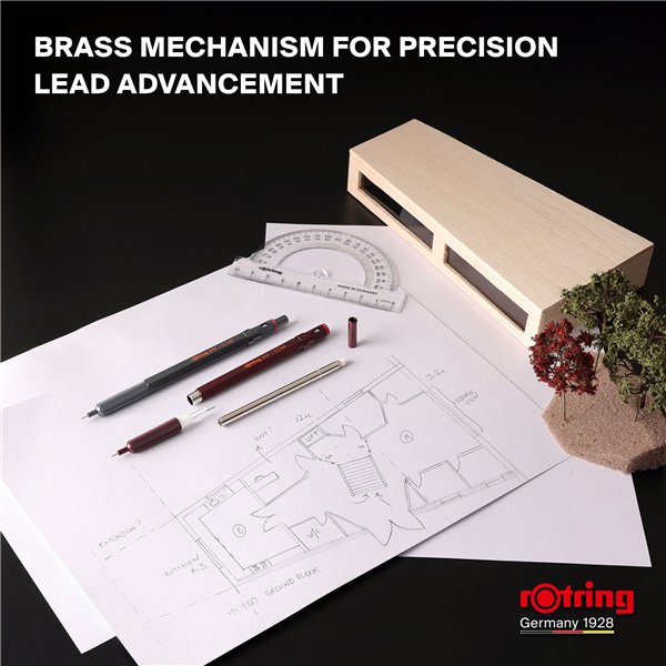 rotring 600 matita a mina fine col. graphite 0,5 mm
