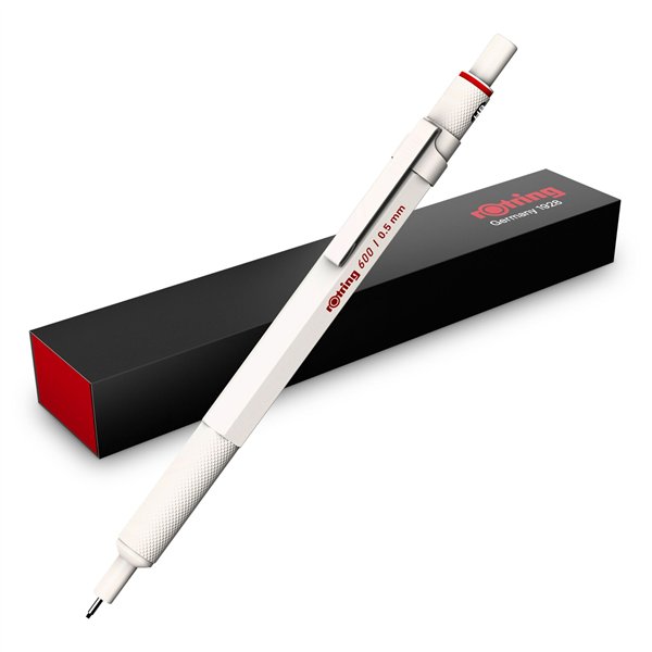 rotring 600 matita a mina fine metallic-bianco perlato 0,5 mm