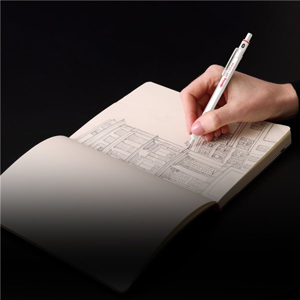 rotring 600 matita a mina fine metallic-bianco perlato 0,5 mm