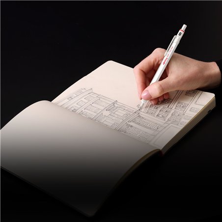 rotring 600 matita a mina fine metallic-bianco perlato 0,5 mm