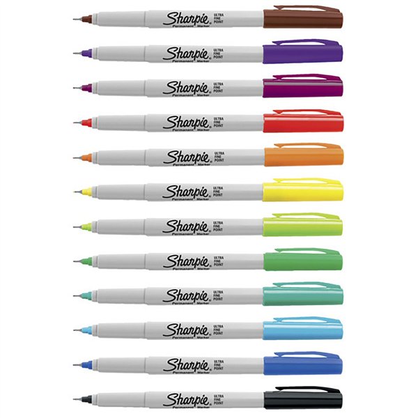 1x12 Sharpie penn.indelebili UF 12 colori