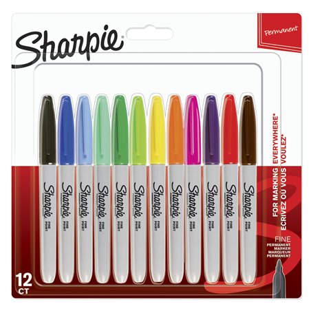 1x12 Sharpie penn. indelebili F 12 colori