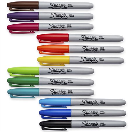 1x12 Sharpie penn. indelebili F 12 colori