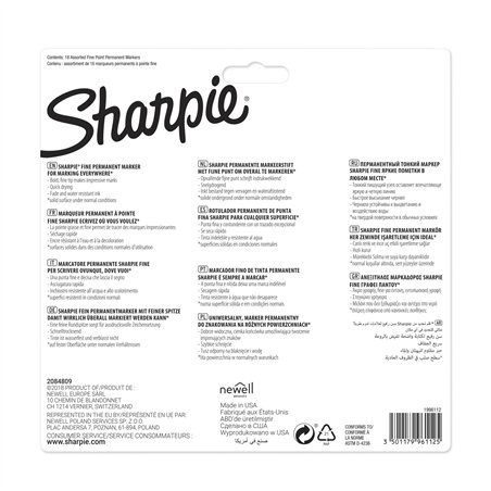 1x18 Sharpie penn. indelebili F 18 colori