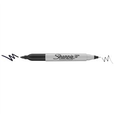 1x8 Sharpie Twin Tip pennar. permanenti UF + F 8 colori 2
