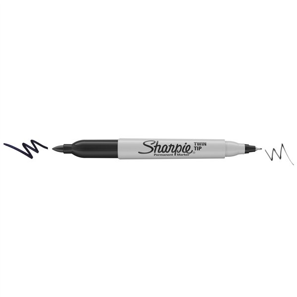 1x8 Sharpie Twin Tip pennar. permanenti UF + F 8 colori