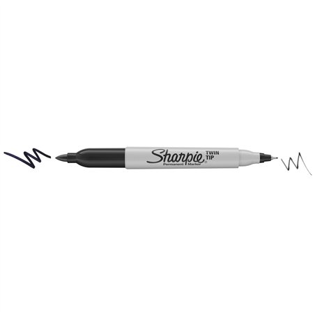 1x8 Sharpie Twin Tip pennar. permanenti UF + F 8 colori
