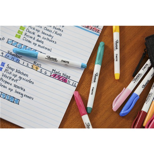 1x12 Sharpie pennarelli creativi S-Note 12 colori