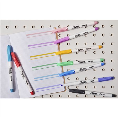 1x12 Sharpie pennarelli creativi S-Note 12 colori