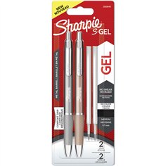 2x1 Sharpie S-Gel Metal acc. grigio+ oro rosa 0,7 mm + 2 ric.