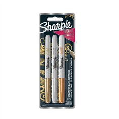 1x3 Sharpie Metallic Marker F oro/argento/bronzo