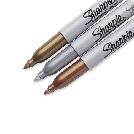 1x3 Sharpie Metallic Marker F oro/argento/bronzo