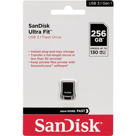 SanDisk Cruzer Ultra Fit   256GB USB 3.1 Small   SDCZ430-256G-G46