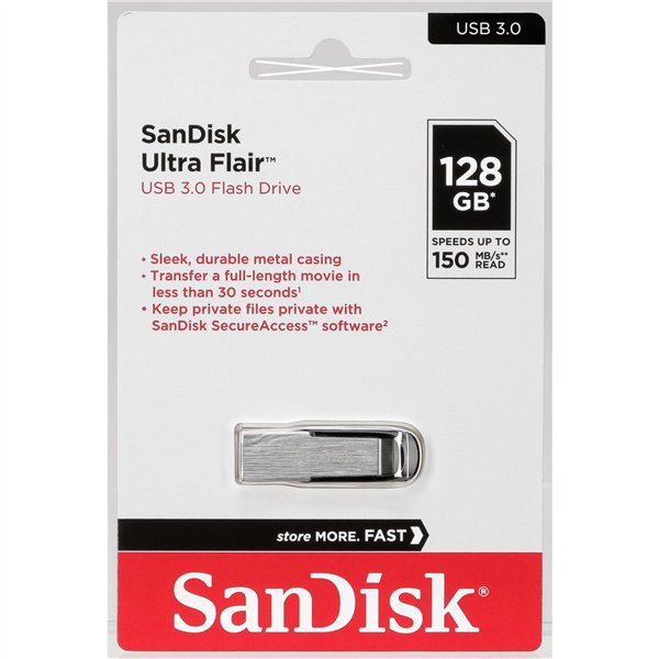 SanDisk Cruzer Ultra Flair 128GB USB 3.0          SDCZ73-128G-G46