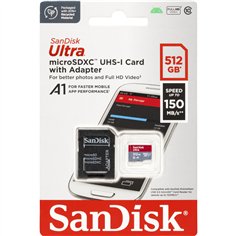SanDisk Ultra microSDXC A1 512GB 150MB/s adatt.SDSQUAC-512G-GN6MA