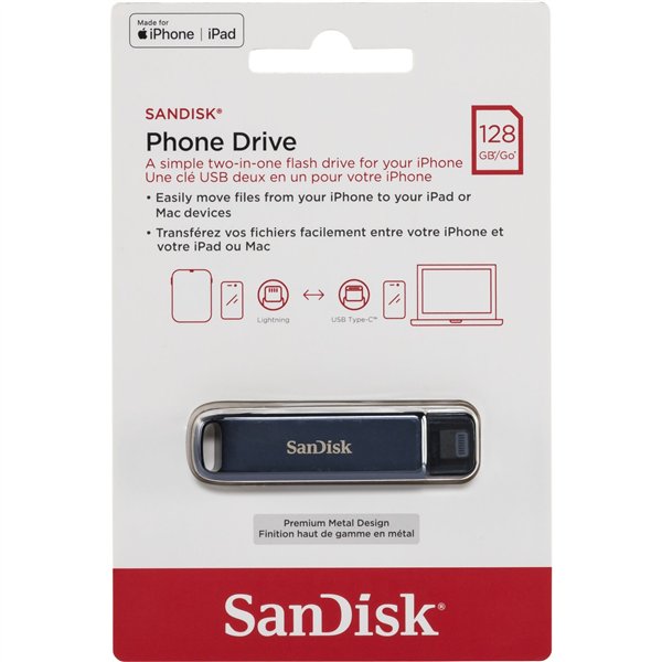 SanDisk Phone Drive  2in1  128GB USB C USB A   SDIXD0N-128G-GN6NE