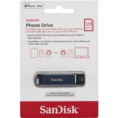 SanDisk Phone Drive  2in1  128GB USB C USB A   SDIXD0N-128G-GN6NE