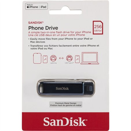 SanDisk Phone Drive  2in1  256GB USB C USB A   SDIXD0N-256G-GN6NE