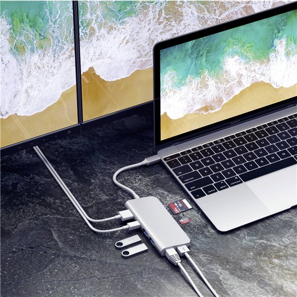 Satechi TYPE-C Multimedia adatt. argento