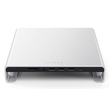 Satechi aluminio Monitor Stand Hub for iMac argento