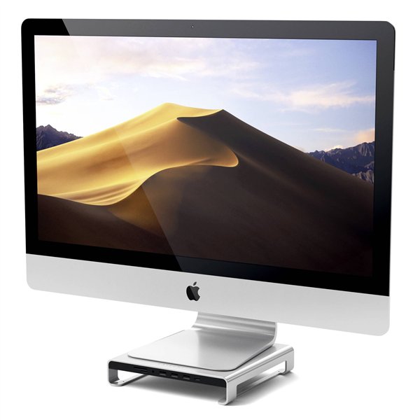Satechi aluminio Monitor Stand Hub for iMac argento