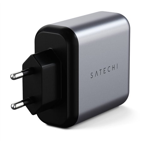 Satechi 30W Dual Port Wall caricabatt. space grigio