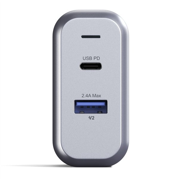 Satechi 30W Dual Port Wall caricabatt. space grigio